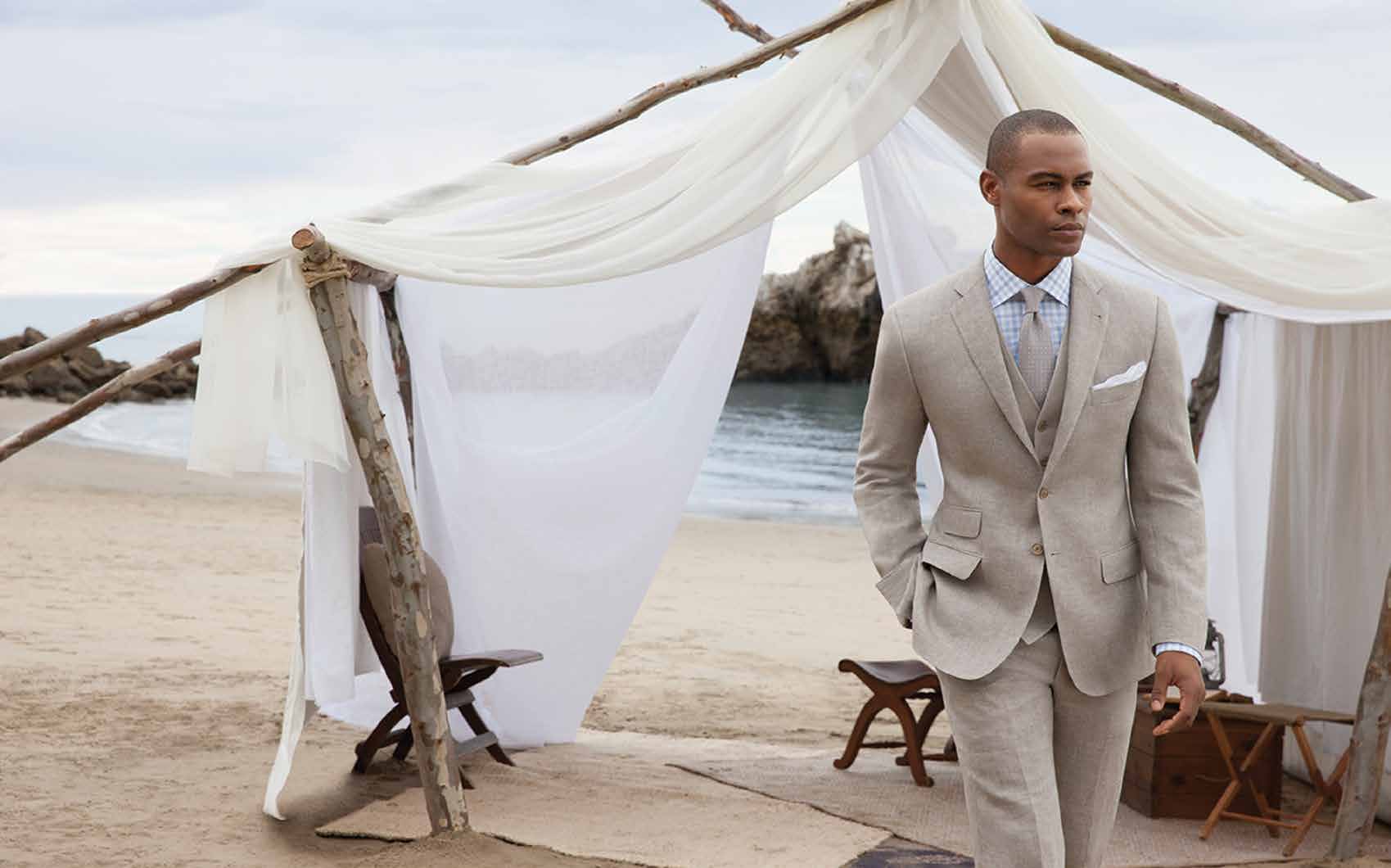 joseph abboud linen suit