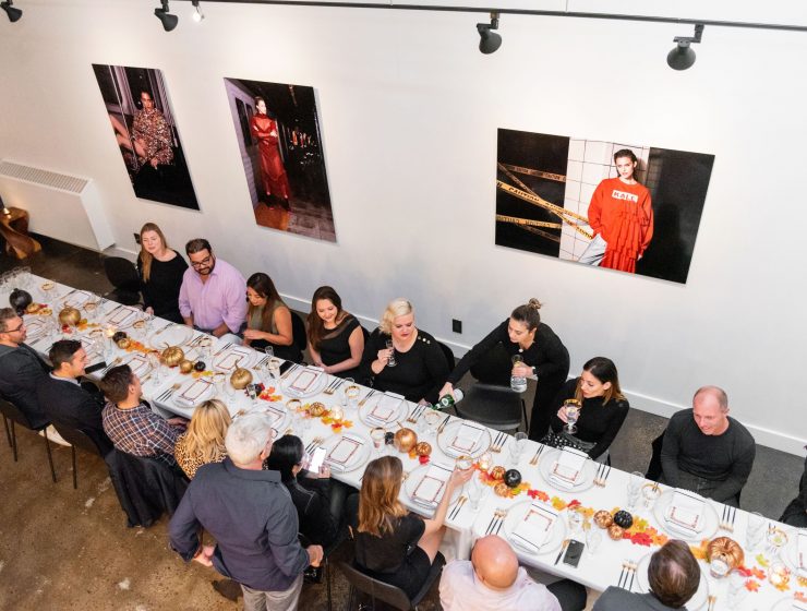 Guests at curated dinner